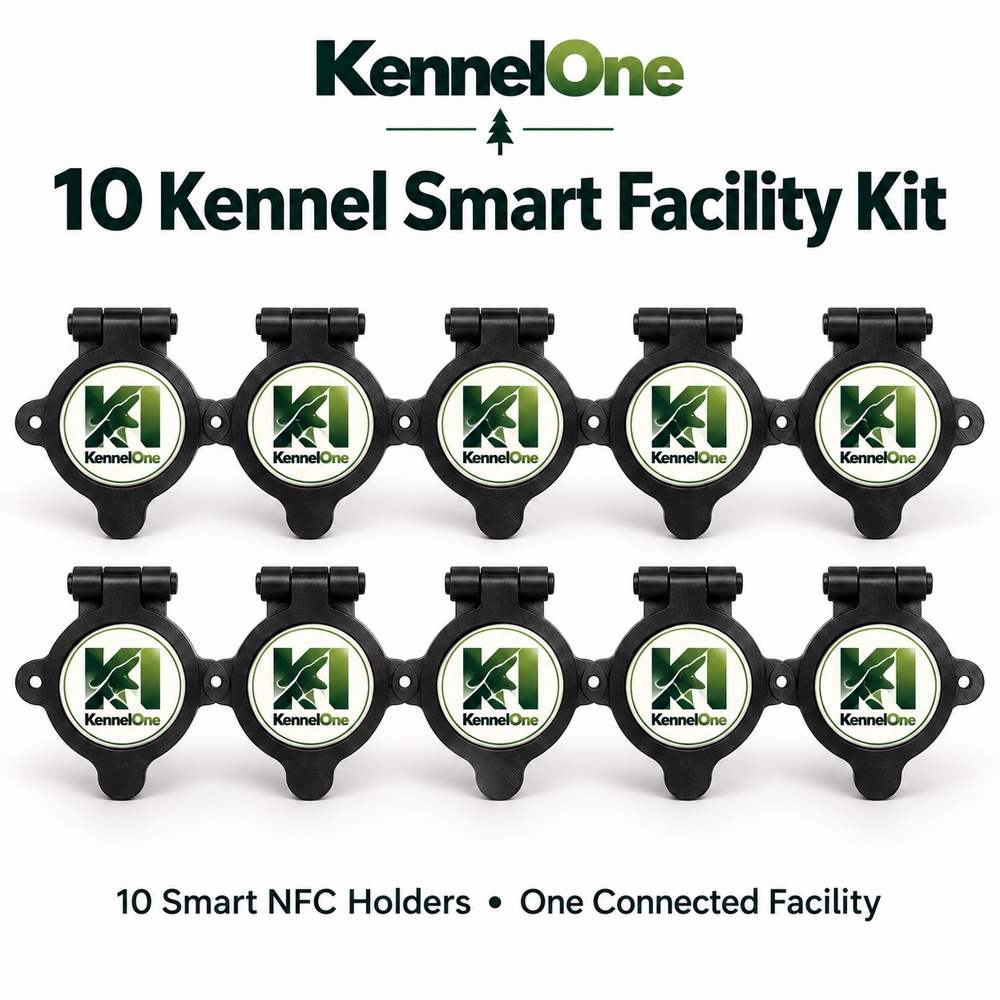 Kennel One 10-Kennel Smart Facility Kit with ten NFC kennel holders