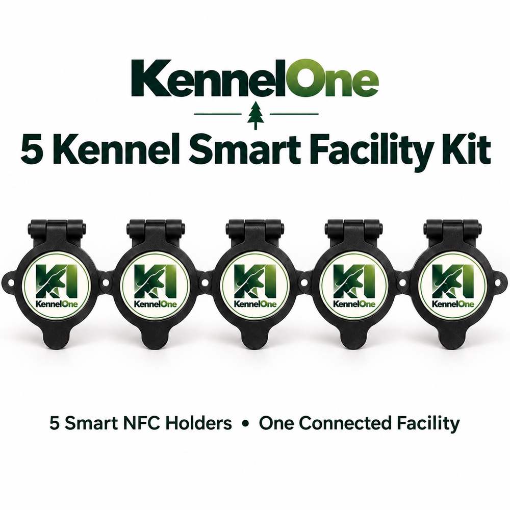 Kennel One 5-Kennel Smart Holder Set, five NFC tags and holders