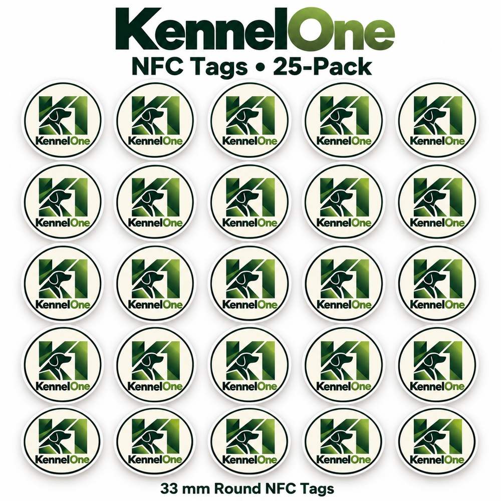 Kennel One 25-pack of 33 mm round NFC tags