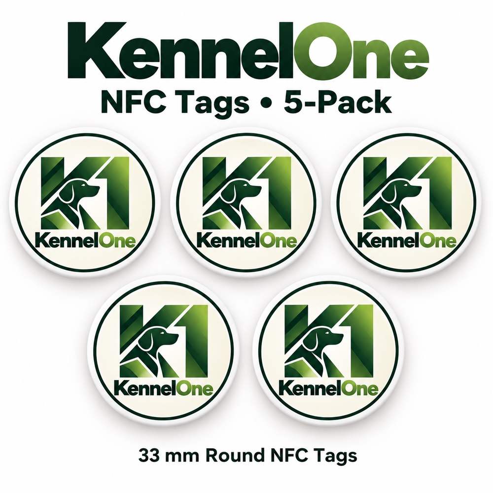 Kennel One 5-pack of 33 mm round NFC tags